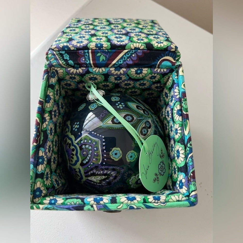 Vera Bradley Blue Rhapsody Glass Ornament with Keepsake Gift Box & Gift Tag 2009 - Picture 2 of 5